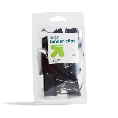  STP10669  Staples Binder Clips - Large - 2 - Black - 12 Pack