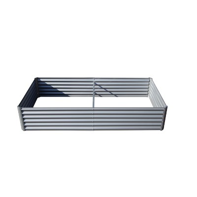 Maggift Metal Deep Root Planter Box Outdoor, Galvanized Garden Bed, or Vegetables, Flowers, Herbs, and Succulents, White, 70.78"*35.43"*11.81"
