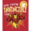 Men's Marvel Dad You're Invincible Like Iron Man Pull Over Hoodie - image 2 of 4