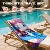 Tirrinia Large Hooded Beach Towel for Adults and Kids, Quick-Dry  Lightweight Microfiber Cape, 52 x 60 Inches - 2 of 4