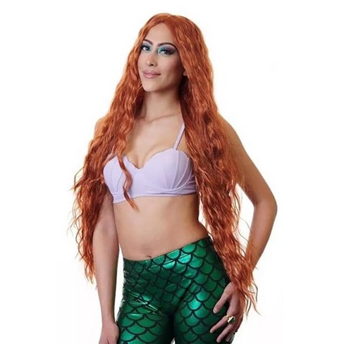 Costume Culture by Franco LLC Mermaid Adult Natural Red Costume Wig - image 1 of 4