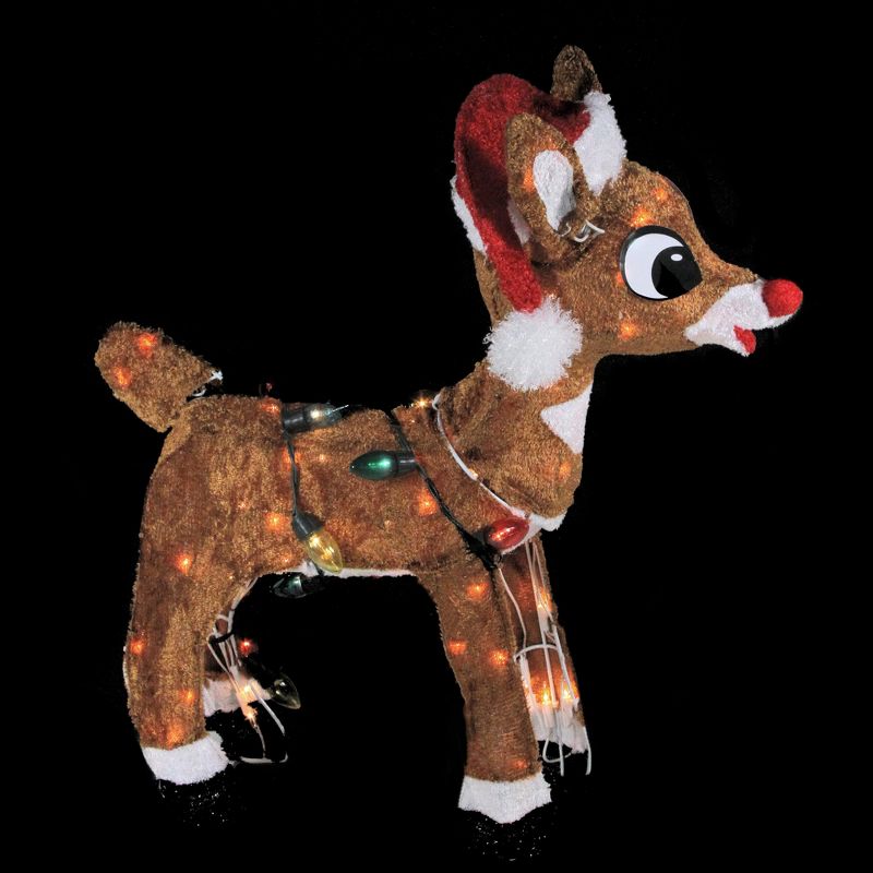 Rudolph the Red Nosed Reindeer Christmas 24" Prelit Standing Outdoor Decoration - Clear Lights, 2 of 4