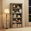 GustoWave 5 Tier Wood Bookcase, Farmhouse Book Shelf with Storage, 71" Tall Book Case Wooden Bookcase f 67.4" H x 31.5" W x 12.8" D - 2 of 2