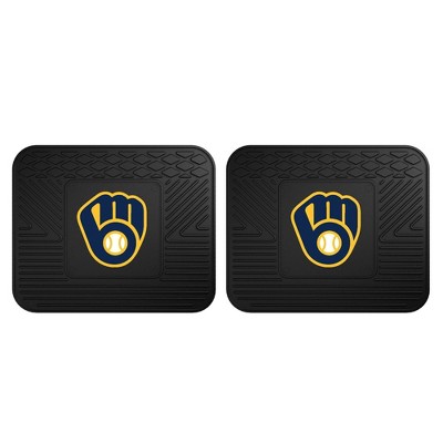 MLB Milwaukee Brewers Back Seat Car Mat Set - 2pc