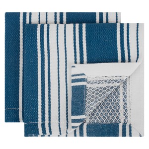 Striped Dish Cloth Blue Set of 2 - Mu Kitchen