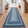 Printed Rug with Braided Pattern on it,Washable Rugs2x10Hallway Runner Non Slip Kitchen Rugs Soft Non Shedding Low Pile Entryway Rug Stain Resistant - 2 of 4