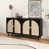 Vynxaria Decorative Storage Cabinets - Elegant Vanity Tables in Black/Beige - 3 of 4