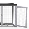 AZL1 Life Concept Pet Crates and Houses Large Rabbit Hutch Weatherproof Roof Spacious Living Area Removable Tray, Gray, 83.5"*33.75"*17.25" - 3 of 4