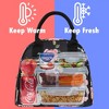 OPUX Insulated Lunch Box Women, Cooler Bag Tote Girls Kids Teen Adult, Soft Reusable Thermal Meal Prep Purse - 2 of 4