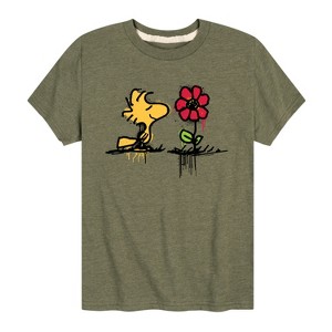 Boys' - Peanuts - Woodstock Rose Short Sleeve Graphic T-Shirt - 1 of 4