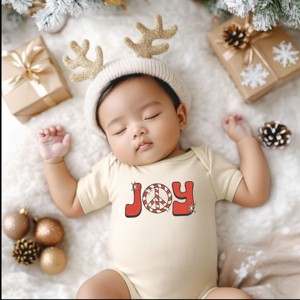 The Juniper Shop Joy Peace Sign Baby Short Sleeve Bodysuit - 1 of 4