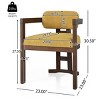 Wooden Dining Chairs Set Of 2,Indoor Velvet Fabric Upholstered Wood Dining Chair,Kitchen Dining Chair With Rubberwood Frame-Coolbibila - 4 of 4