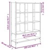 vidaXL Bookcase Black Engineered wood, steel Medium Bookcase - 4 of 4