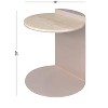 JONATHAN Y Evelyn 20" Contemporary Natural Marble/Metal Handmade C-Shaped End Table - 3 of 4