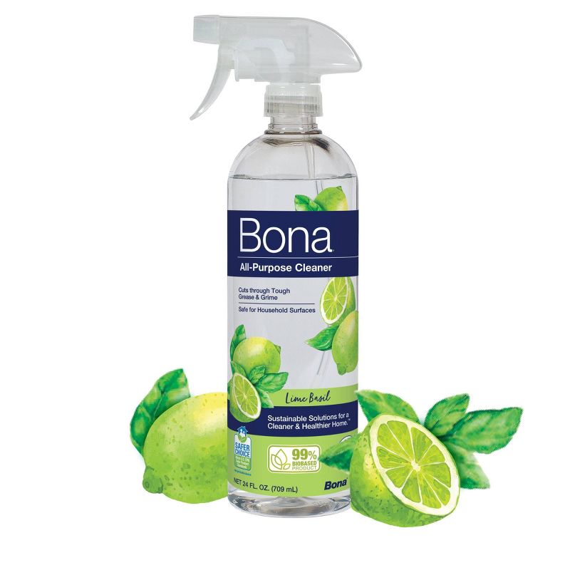 Bona Lime Basil Cleaning Products Multi Surface All Purpose Cleaner Spray - 24 fl oz, 1 of 10