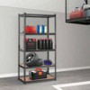 5 - Tier Heavy Duty Metal Shelves 2000 lbs Black Garage Kitchen Pantry Basement Laundry Storage Rack 36x18x72 Inch - 2 of 4