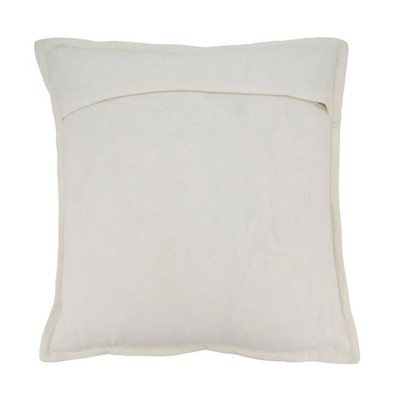 20" x 20" Off-White Linen Blend Throw Pillow