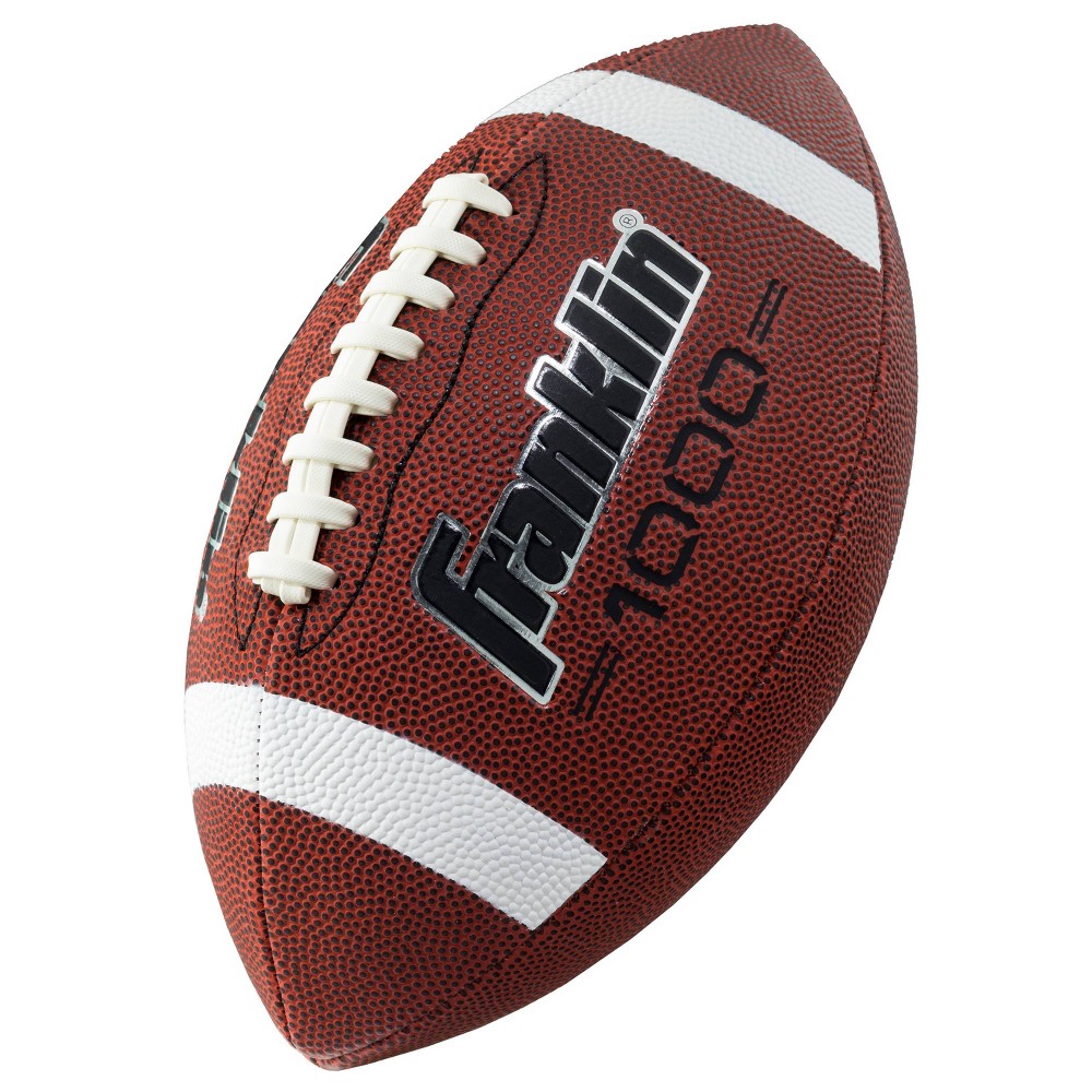 Franklin Sports 1000 Series Grip-Rite Official Football - Brown: PVC Shell, Rubber Bladder