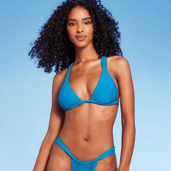 Swimsuits For All Women's Plus Size Romancer Colorblock Halter Triangle  Bikini Top - 24, Neon Mint Oasis : Target
