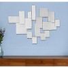 HomeRoots 30" Clear Abstract Glass Contemporary Panels Unframed Accent Mirror - 2 of 4