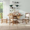 Dining Sets Round, Dining Sets 5 Piece, Dining Set Solid Wood With 16'' Leaf And 4 Upholstered Chairs, Extendable Dining Table Set-Cuddlewood - 3 of 4