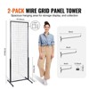 VEVOR 2' x 5.6' Grid Wall Panels Tower, 2 Packs Wire Gridwall Display Racks with T-Base Floorstanding, Double Side Gridwall Panels - 3 of 4