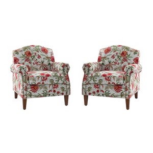 Set of 2 Giampiero Living Room Comfty Armchair with Nailhead Trims| ART OF LIVING DESIGNS - 1 of 4