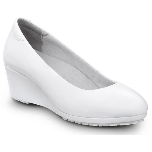 White wedge dress on sale shoes