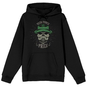 Call Of Duty Modern Warfare II Task Force Skull Price Long Sleeve Men's Black Hooded Sweatshirt - 1 of 3