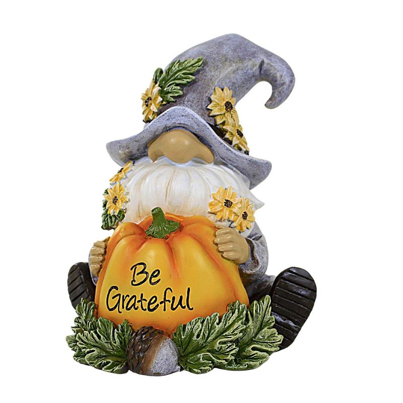Roman 7.75 In Harvest Gnome Figurine Be Grateful Autumn Thanksgiving Gnome Figurines, 1 of 4