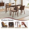 Dining Chair Set of 2, Leather Upholstered Dining Chair with Wood Legs, Wing Backrest, Wooden Kitchen Chair, Kitchen Chairs with Thick Cushions - 3 of 4