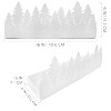 AuldHome Design White Christmas Tree Motif Galvanized Tray, Painted Farmhouse Decor Winter Metal Tray, 16 x 4 x 6 Inches - 3 of 4
