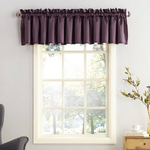 54"x18" Sun Zero Room Darkening Seymour Rod Pocket Curtain Valance - 1 of 4