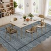 Scalloped Machine Washable Non-Slip Bordered Rug Non-Shedding Soft Low Pile Modern Accent Rugs - 3 of 4