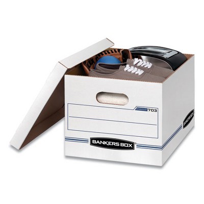 White Corrugated Cardboard Storage Boxes with Lift-Off Lids, 12" x 16.25" x 10.5"