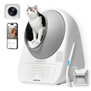 CATLINK Ultra Self-Cleaning Litter Box 2025, AI Camera, 5G WiFi, App Health Monitor, Pinch-Free, for Multi-Cat Homes - 1 of 4