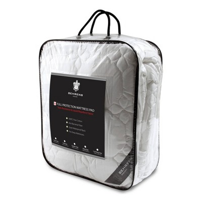 Twin White Wool Waterproof Mattress Topper with Polyfill