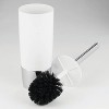 iDESIGN Duetto Plastic Toilet Bowl Brush and Holder Slim Set for Bathroom Cleaning and Storage - image 2 of 3