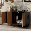 ELJGET Cat Litter Box, Hidden Kitty Litter Cat House with Hidden Plug, Indoor Cat Washroom Side Table Cat House, Large Wooden Enclused Litter Box - 2 of 4