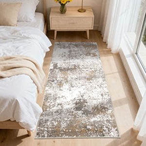 Modern Abstract Rea Rugs for Living Room, Large Washable Bedroom Rug - 1 of 4