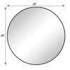 Lyngins Modern Bathroom Mirrors,Round Wall Mirrors with Metal Frame,HD Decorative Mirrors,Vanity Mirrors for Bathroom,Bedroom,Black - 3 of 4