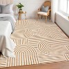 Abstract Washable Area Rug Non-Slip Throw Rug with Rubber Back, Low Pile Stain Resistant Boho Geometric Carpet for Living Room, Bedroom Dining Room - 3 of 4