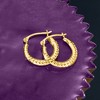 Ross-Simons 14kt Yellow Gold Small Roped Hoop Earrings - 3 of 4