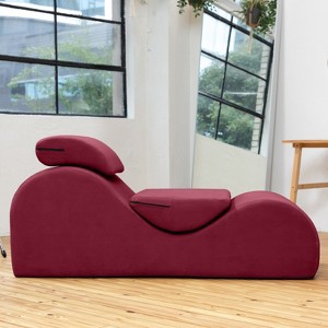Avana Luvu Lounger - Chaise Lounge Chair for Yoga, Exercise, Massage - High Density Foam - Made in the USA - Light Grey - 1 of 4