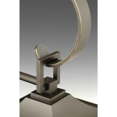 Antique Bronze 3-Light Outdoor Post Lantern with Clear Glass