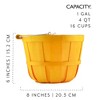 Cornucopia Brands Round Wood Baskets; Wooden Fruit Buckets w/ Handle for Farmers Market, Easter, Hostess Gift - 3 of 4
