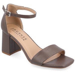Journee Collection Women's Valenncia Wide Width SuperNatural Shades Open Square Toe Ankle Strap Sandals - 1 of 4
