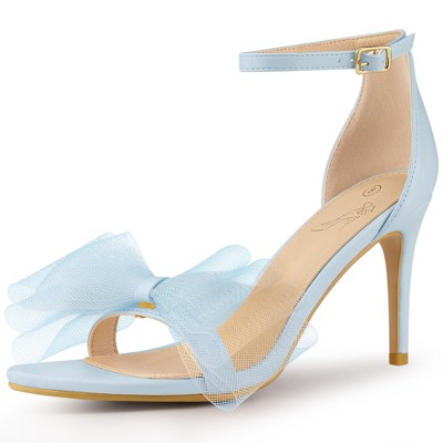 Light blue ankle online strap heels