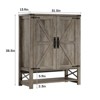 Wooden Shoe Storage Cabinet with Adjustable Shelves - 3 of 4