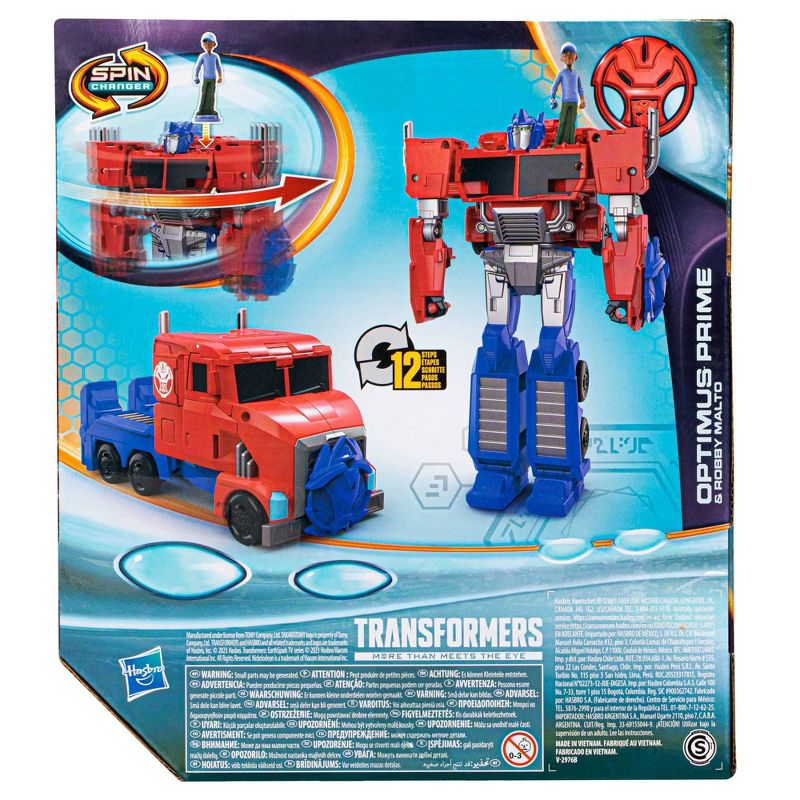 Transformers EarthSpark Spin Changer Optimus Prime and Robby Malto, 6 of 7